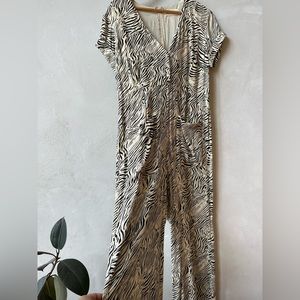 Zebra capulet jumpsuit